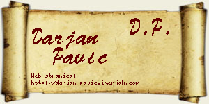Darjan Pavić vizit kartica